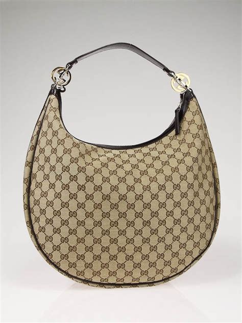 gucci beige ebony gg canvas twins large hobo bag|Gucci Livermore Outlet.